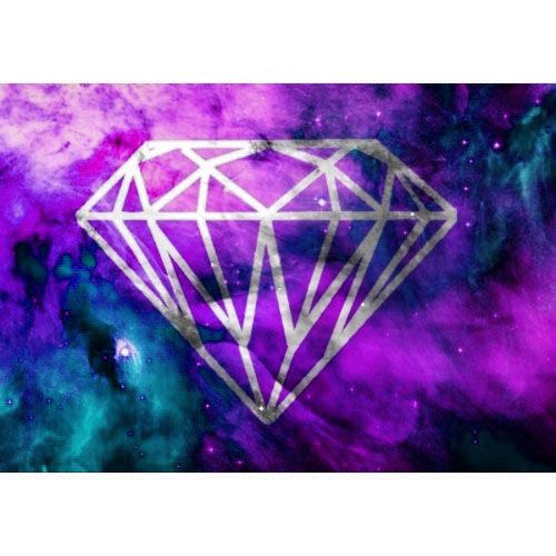 Purple Pink Teal Galaxy Diamond