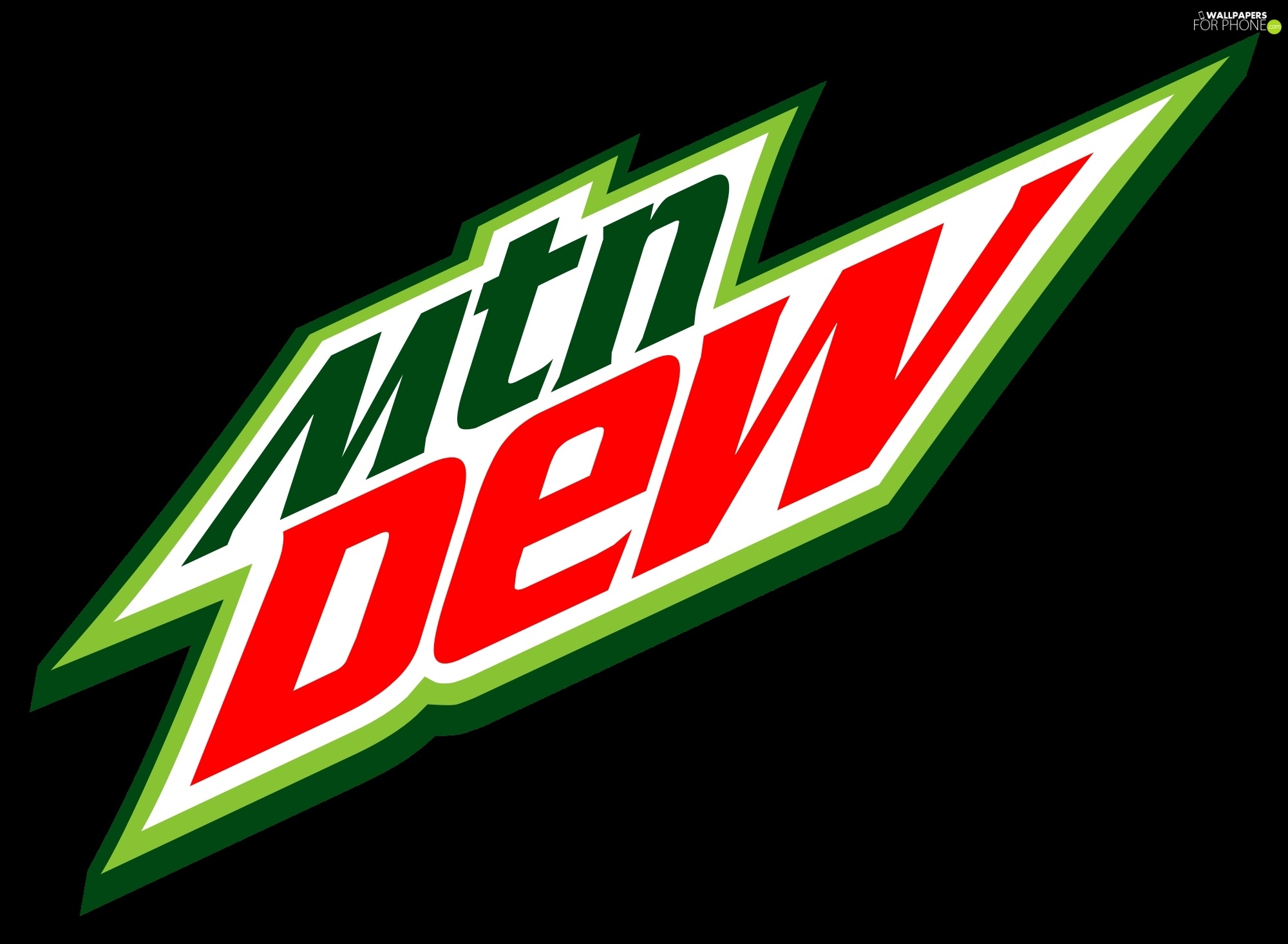 Black Dew Logo Background Mountain For Phone Wallpaper
