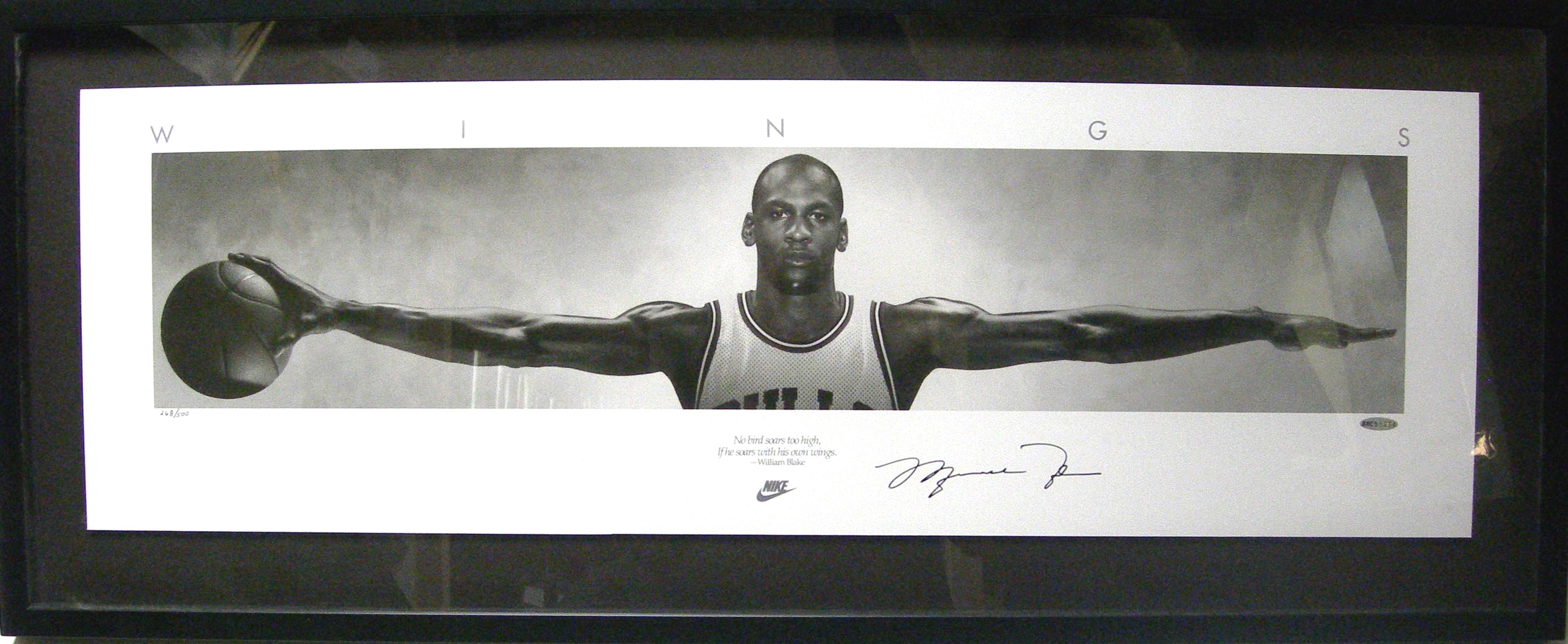 Michael Jordan Signed Limited Edition Wings Poster