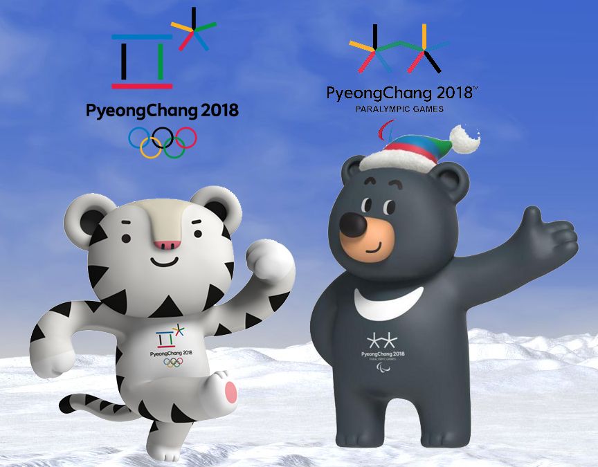 Kleurpaten Mascottes Pyeongchang Olympische Winterspelen