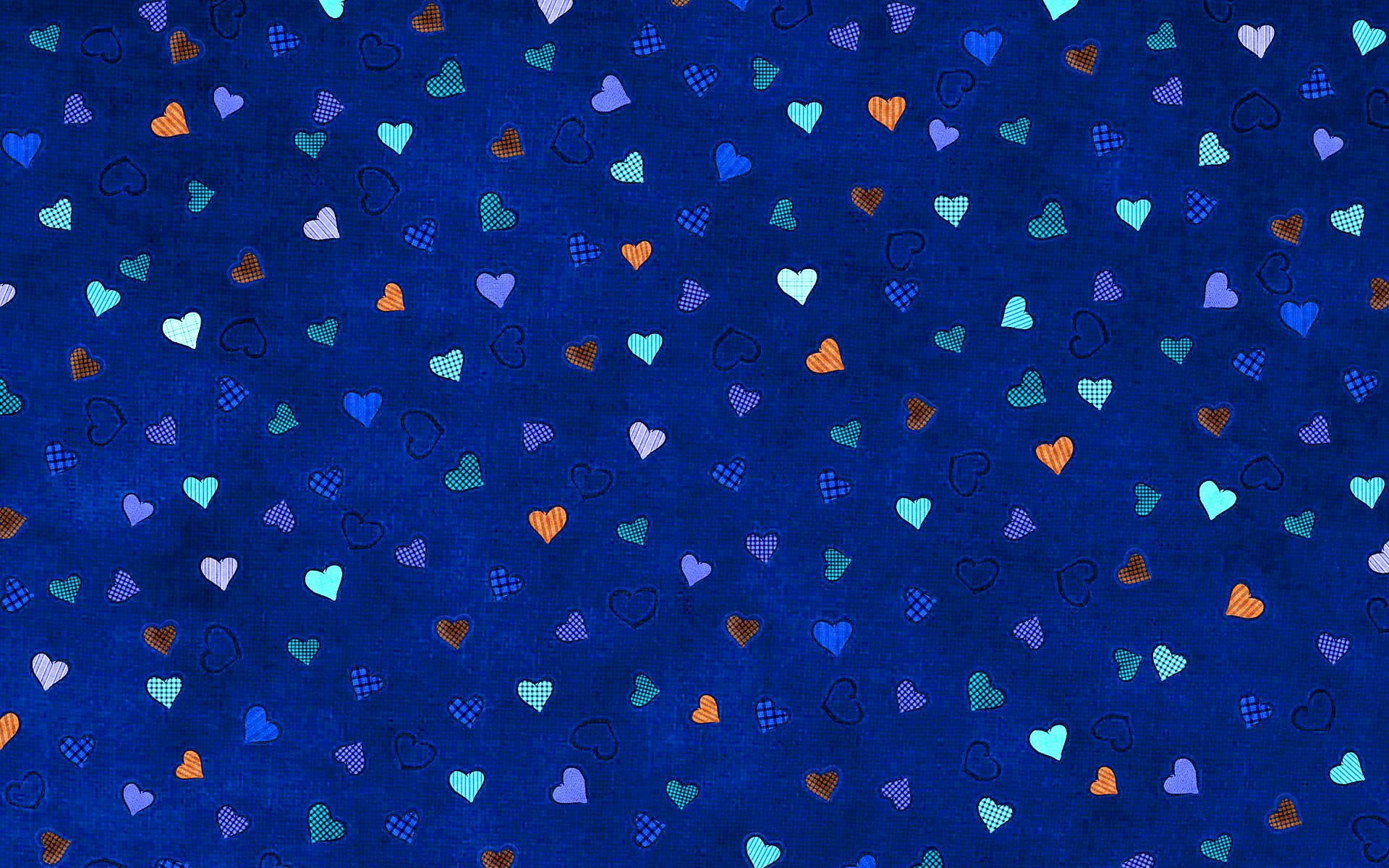 Blue Hearts Background Wallpaper