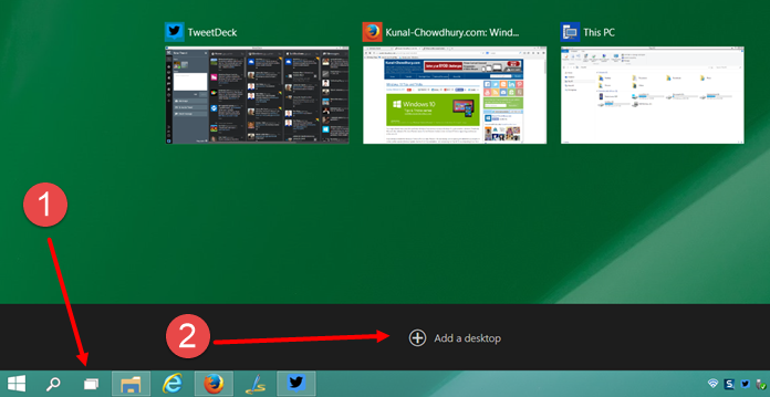 Add A New Virtual Desktop In Windows Kunal Chowdhury