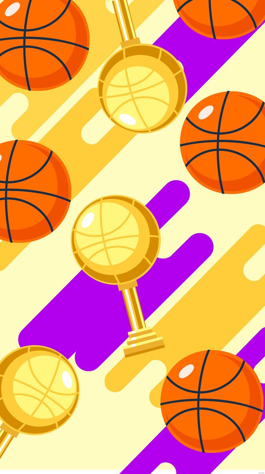 Basketball iPhone Background In Illustrator Eps