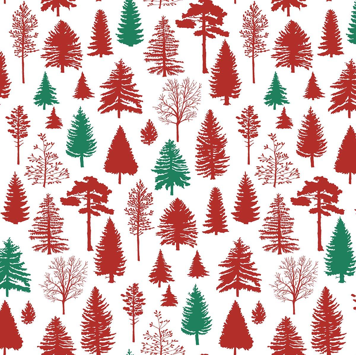 Nextwall Winter Forest Christmas Peel And Stick Wallpaper Red