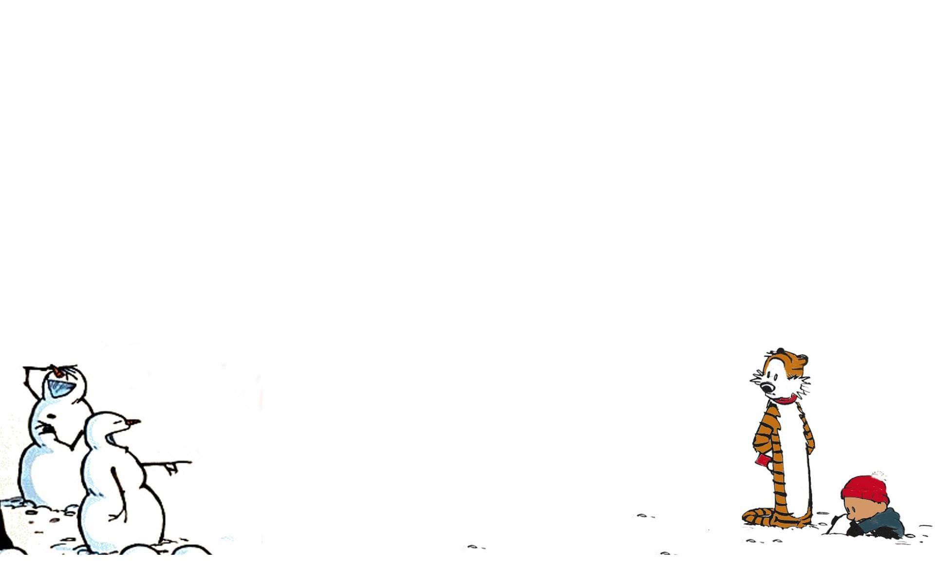 Calvin And Hobbes Simple Background Wallpaper