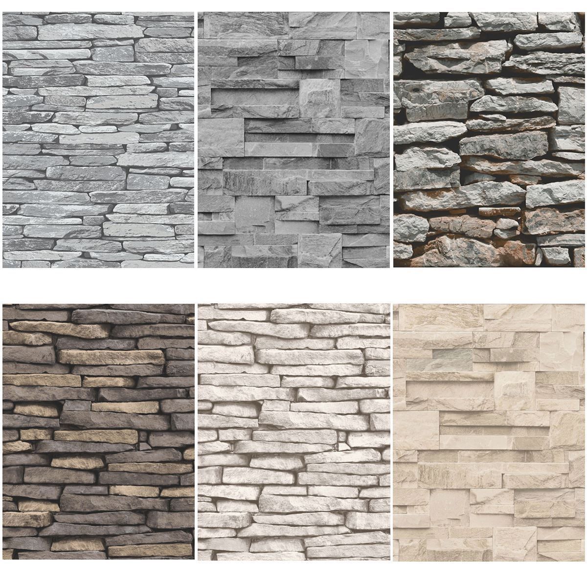 Slate Stone Effect Wall Wallpaper