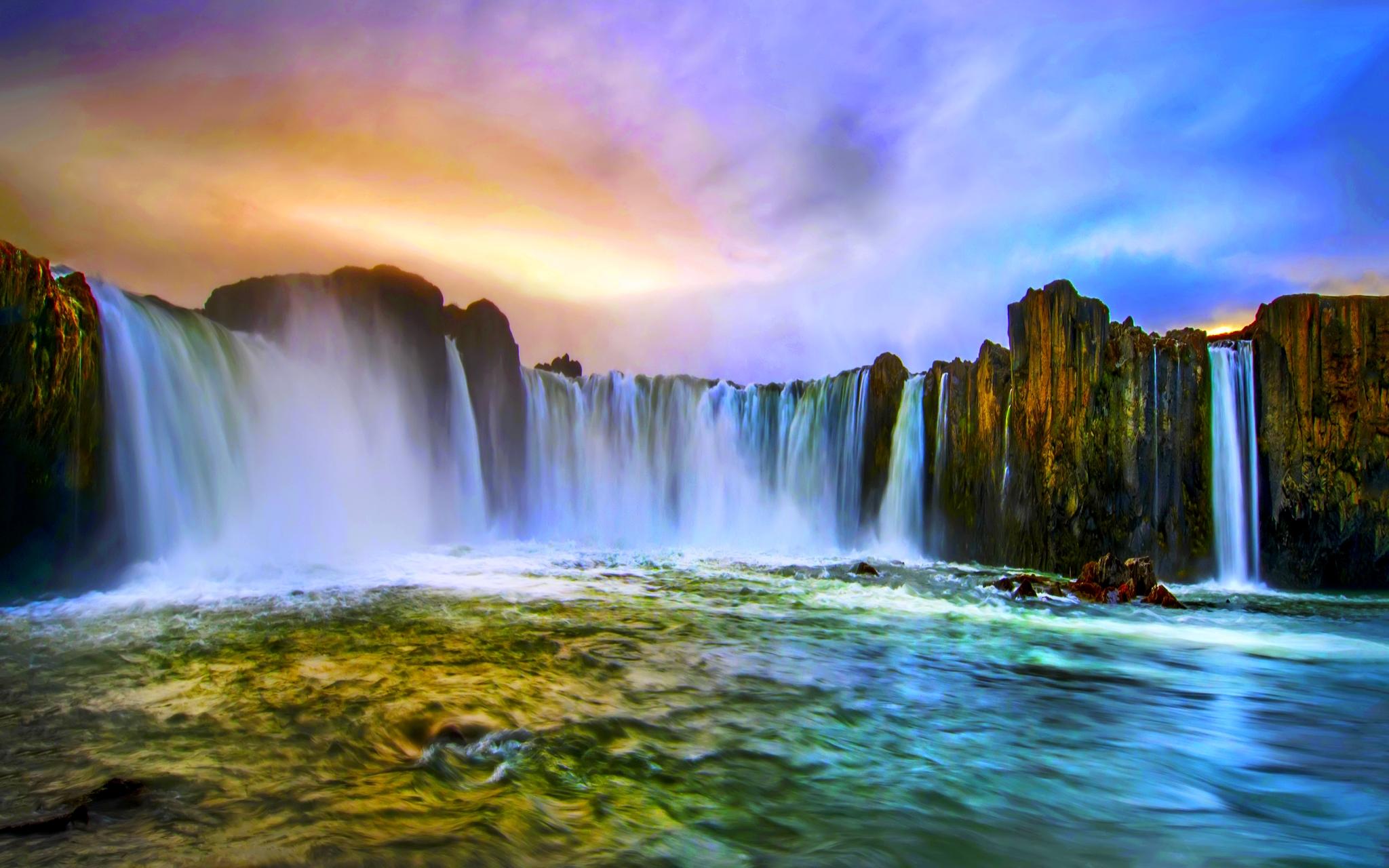 Real Waterfalls Wallpaper Desktop Background Chillcover