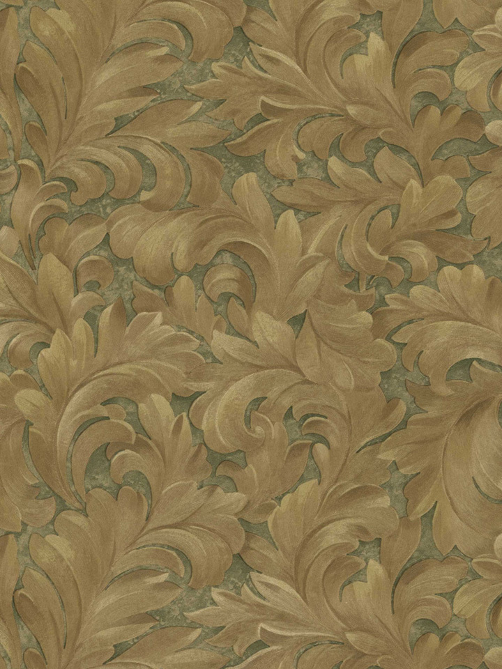 Bronze Classic Acanthus Wallpaper Traditional