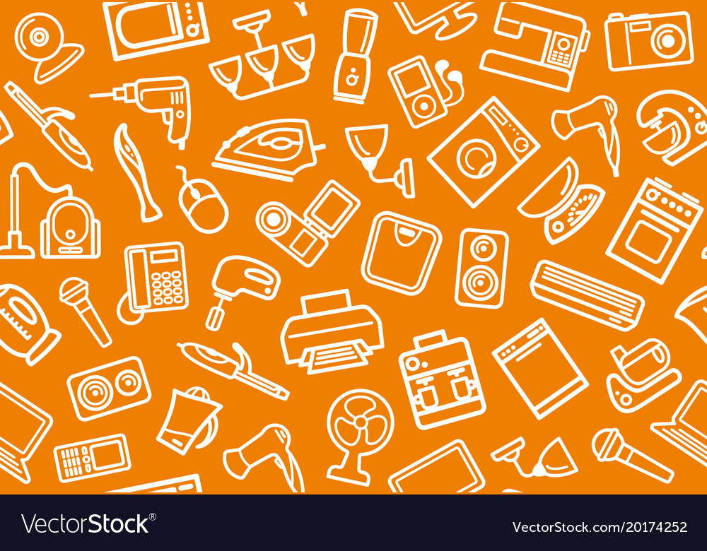 Home Appliances Background Royalty Vector Image