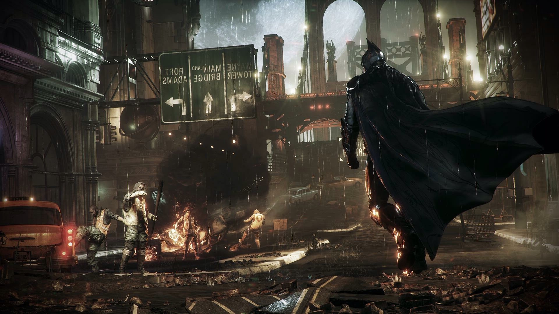Batman Gotham City Batman Arkham Knight Fire Street