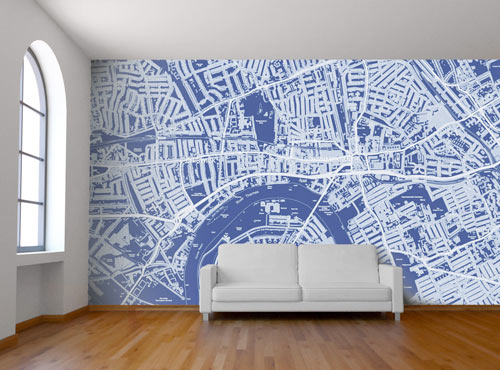 Custom Map Wall Murals By Wallpapered Design Milk