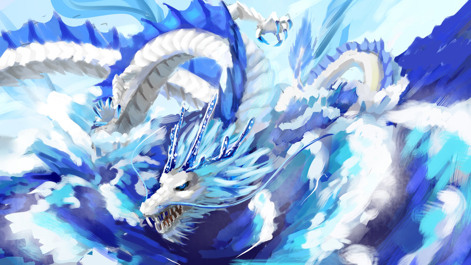 White Water Dragon Wallpaper