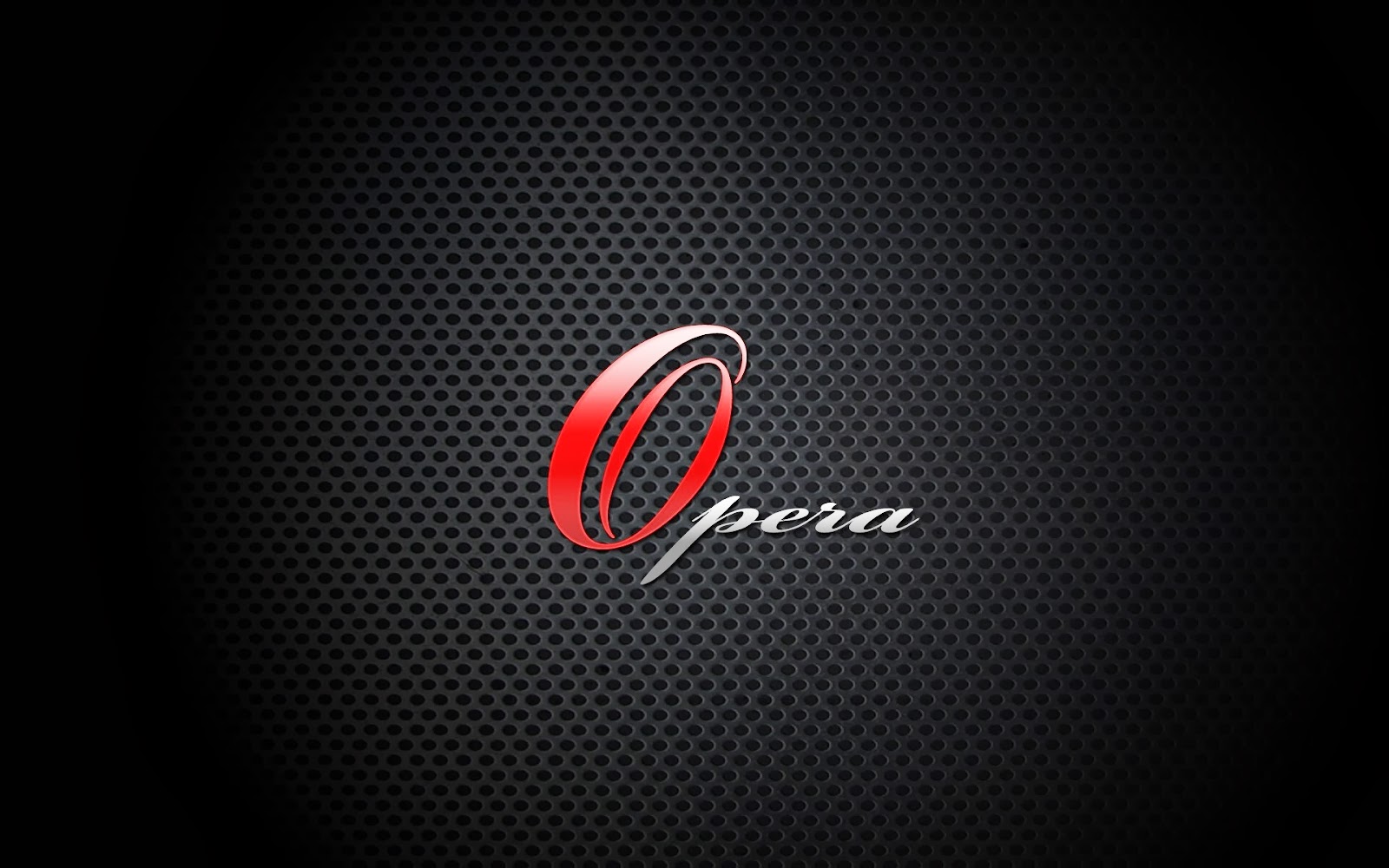 Opera Browser Logo Dark Metal Background Widescreen HD Wallpaper J07