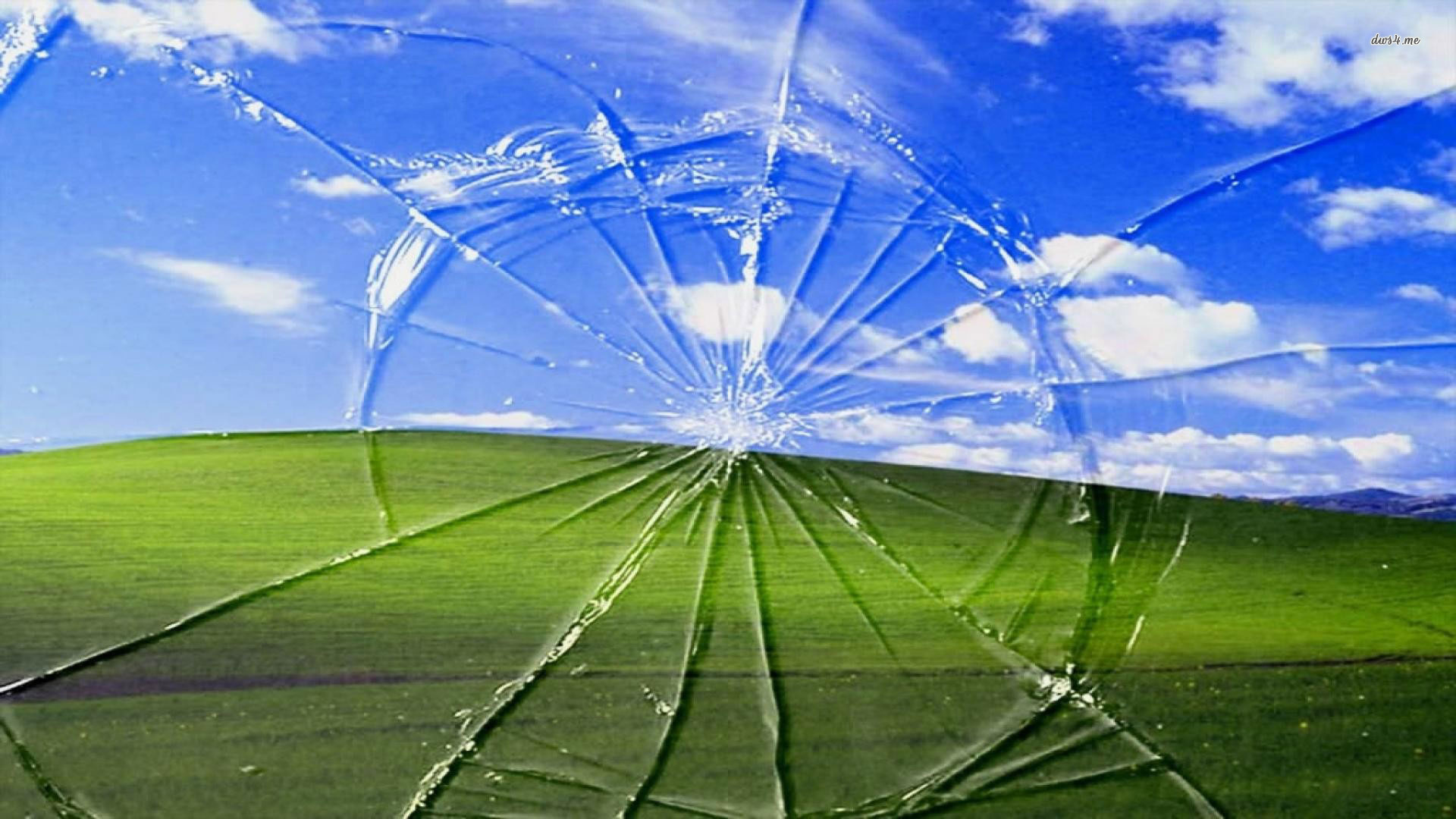 Broken Cracked Screen Windows Xp Wallpaper 1080p HD Background