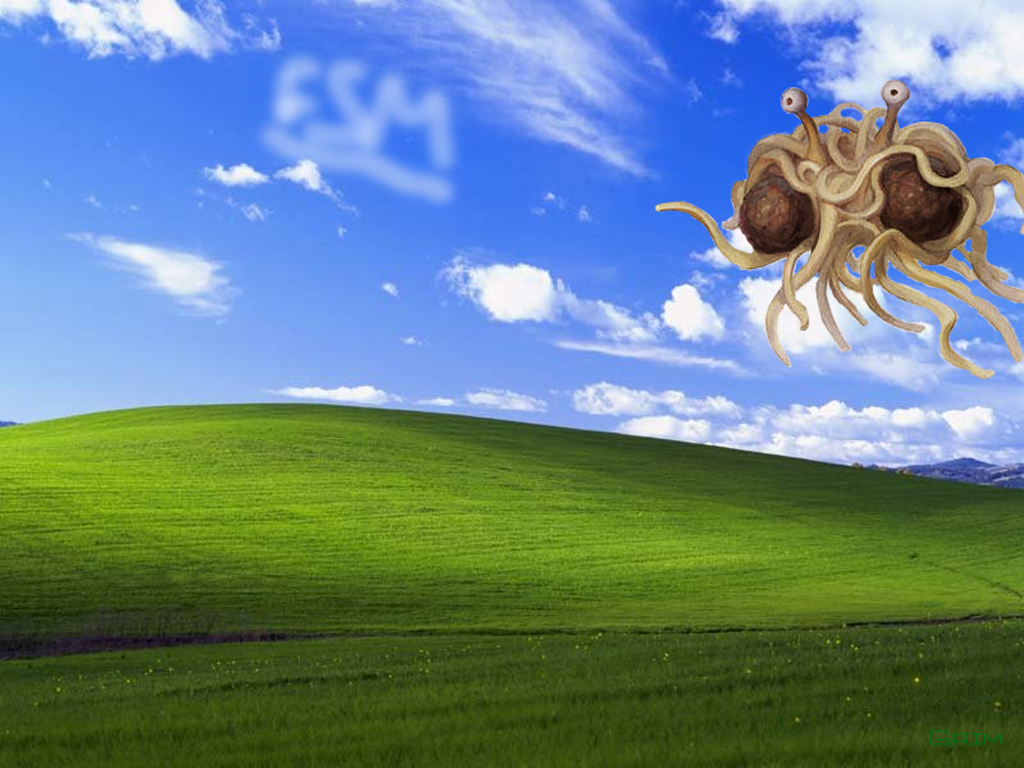 Flying Spaghetti Monster Windows Background Theme
