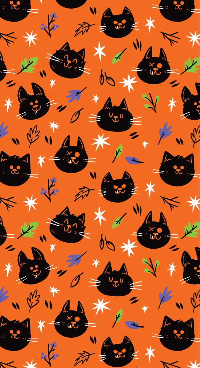 Fun Spooky Black Cat Wallpaper For Halloween