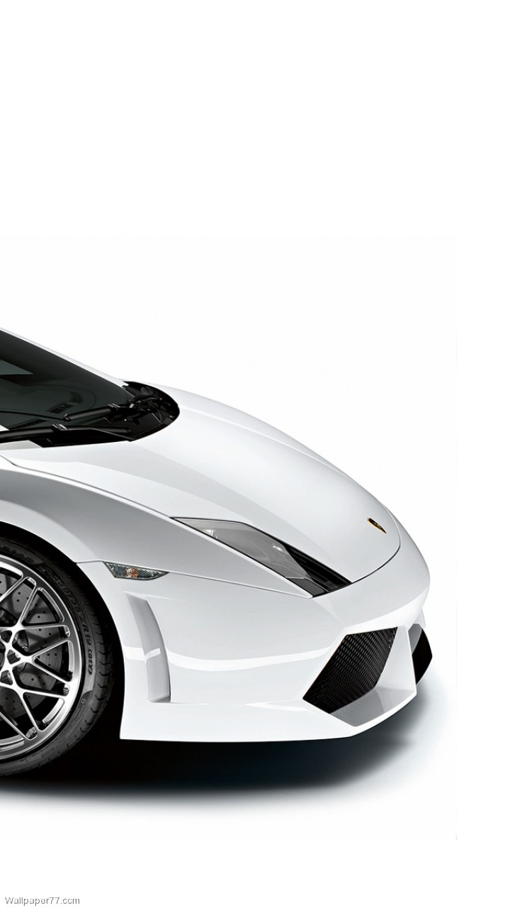 White Lamborghini Gallardo Front Galaxy S3 Wallpaper