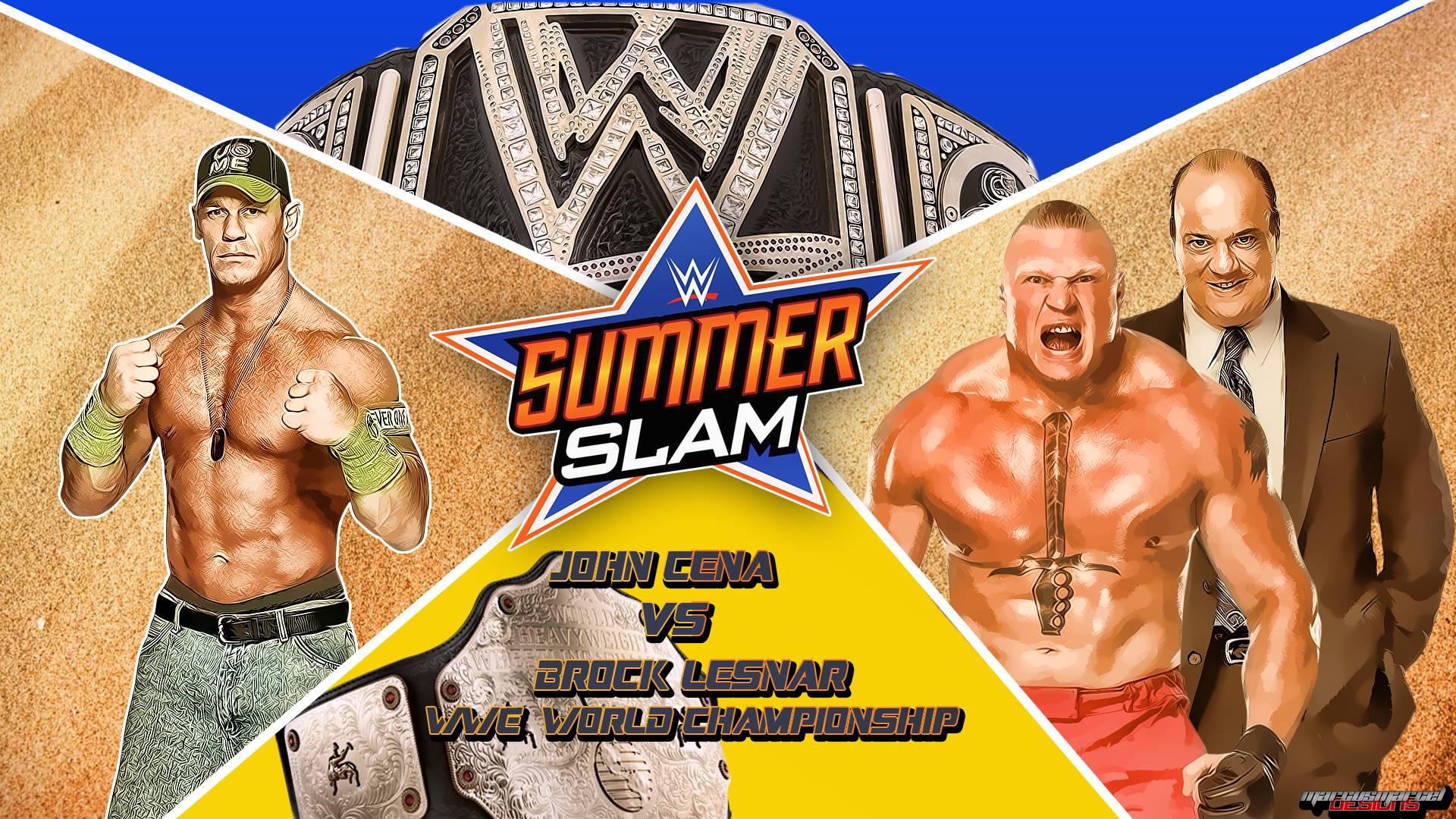 Wwe Summerslam John Cena Vs Brock Lesnar Wallpaper