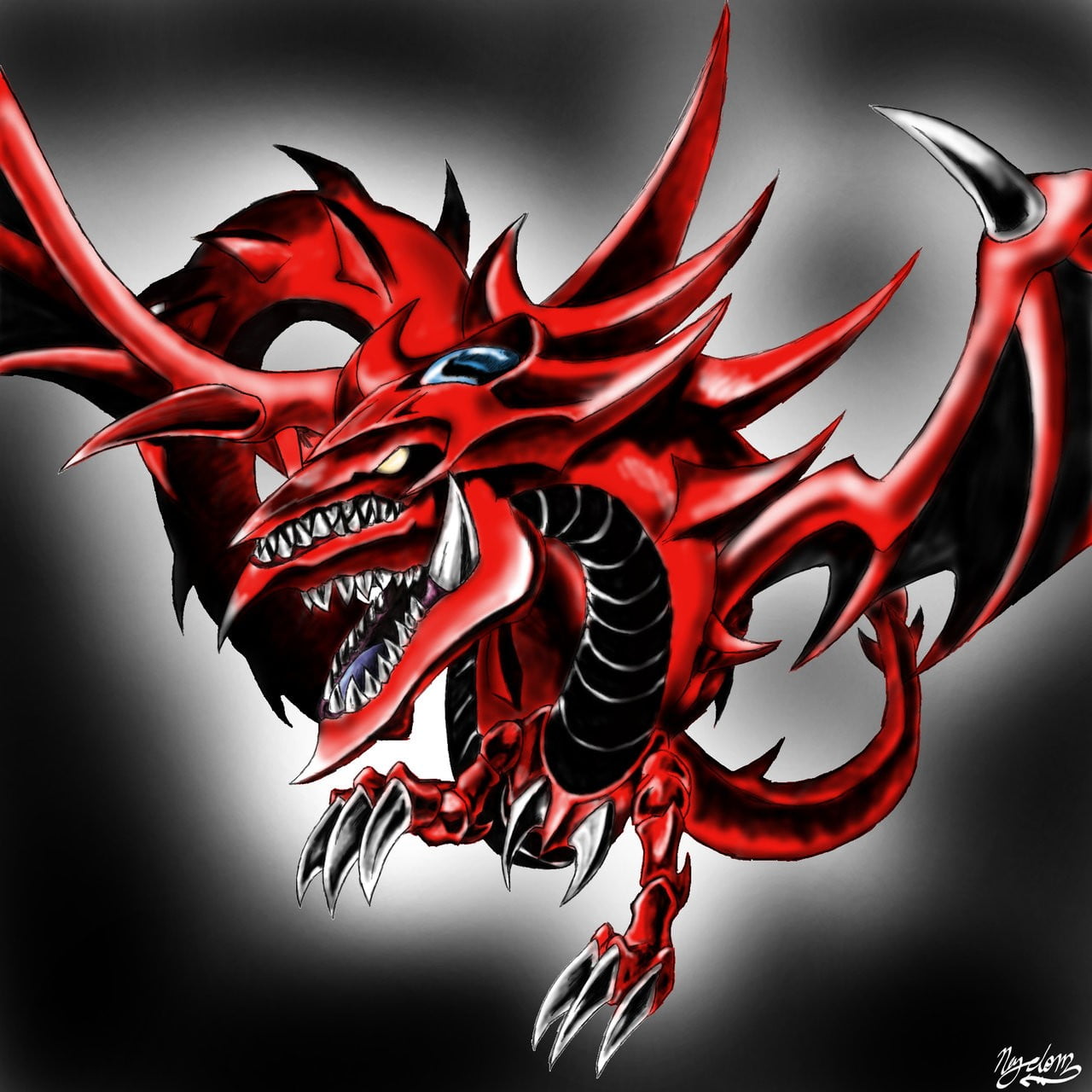Slifer The Sky Dragon Illustration Yu Gi