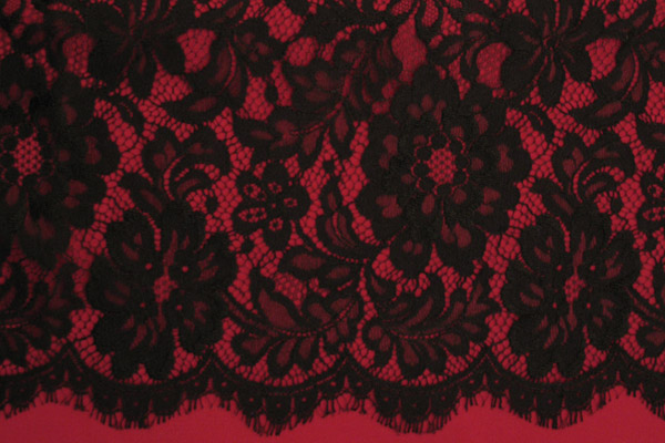 Red Lace Wallpaper Black Chantilly