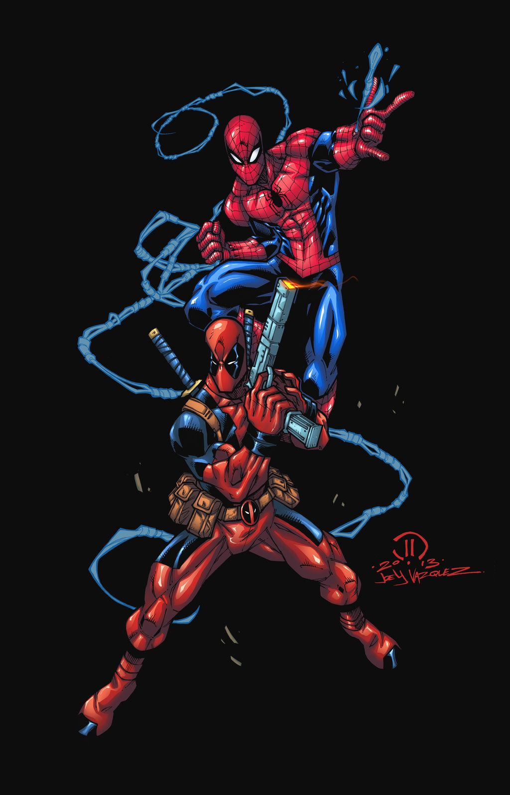 Dead Pool And Spiderman Mission Colors By Joeyvazquez