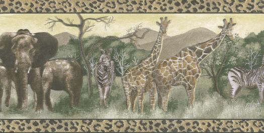 Animal Print Safari Wallpaper Border   Wallpaper Border Wallpaper