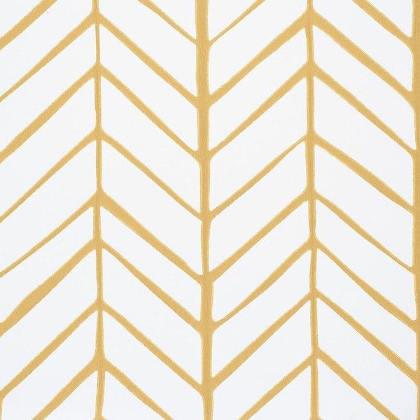Serena Lily Feather Wallpaper Mustard Found On Polyvore