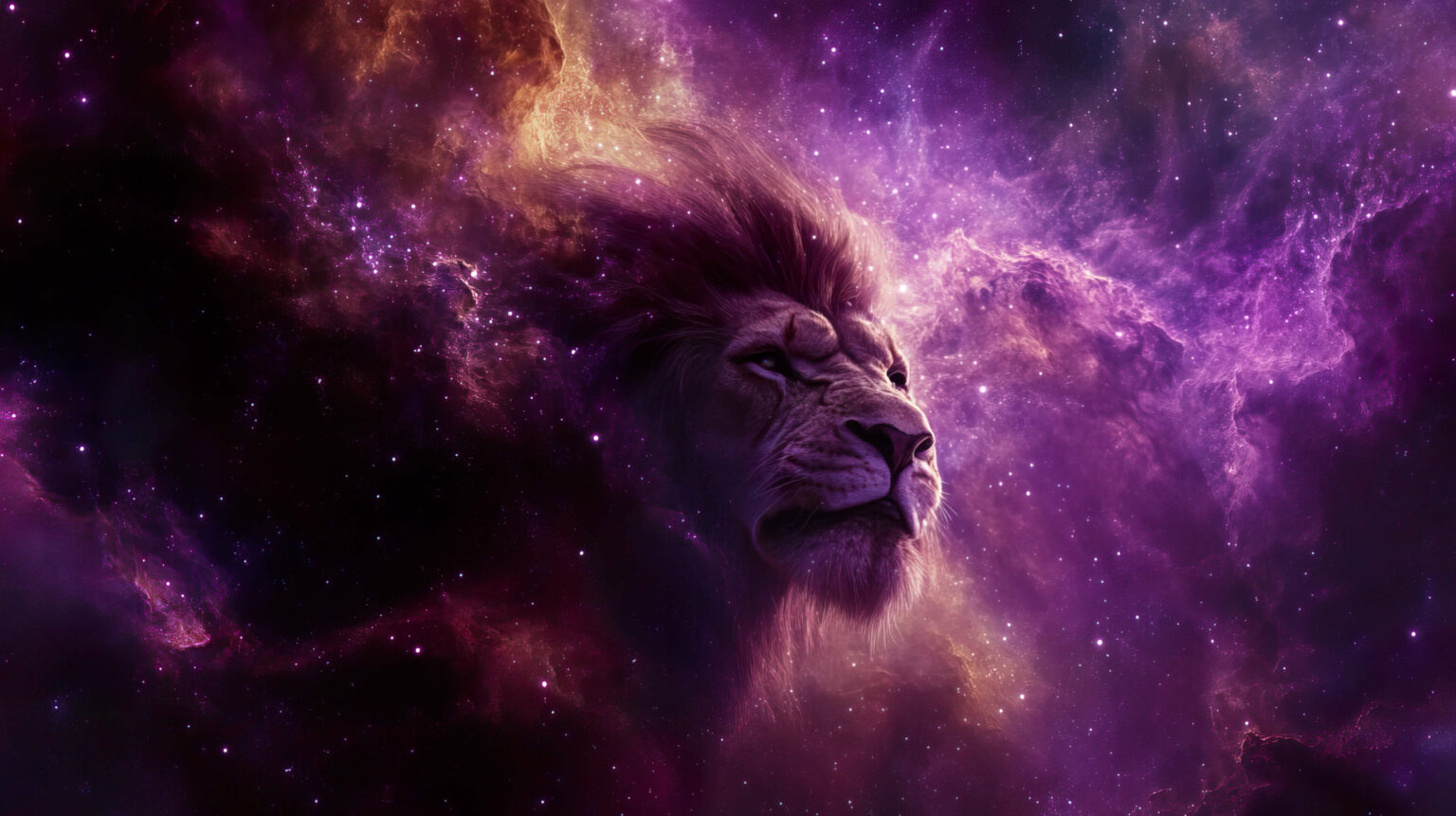 Galaxy Lion Wallpaper 4k