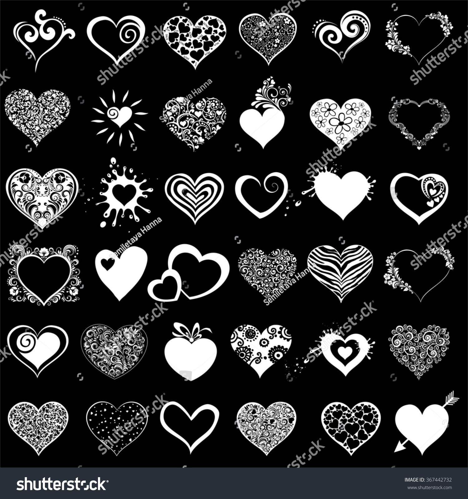 Black And White Hearts Background - WallpaperSafari