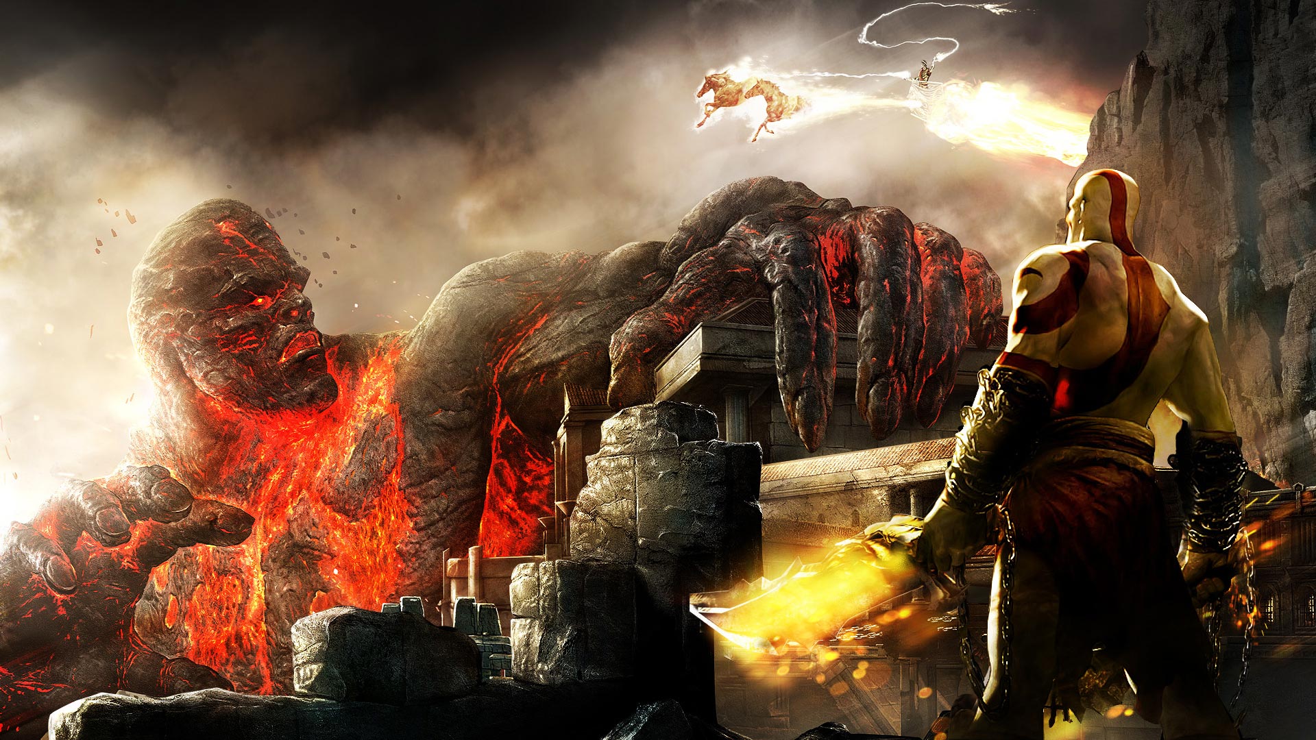 Games Wallpaper God Of War Lava Giant