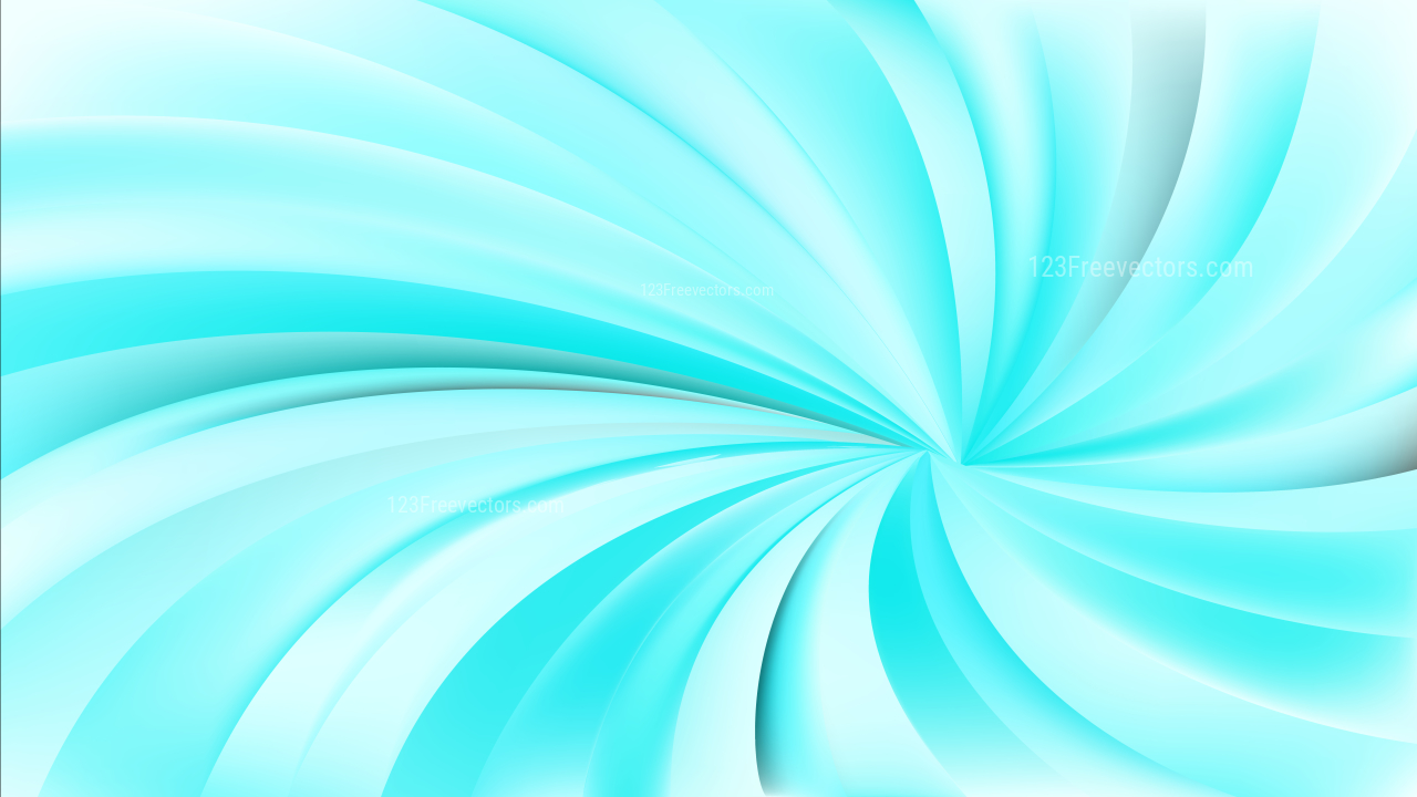 Turquoise And White Twist Swirl Rays Background Vector Art