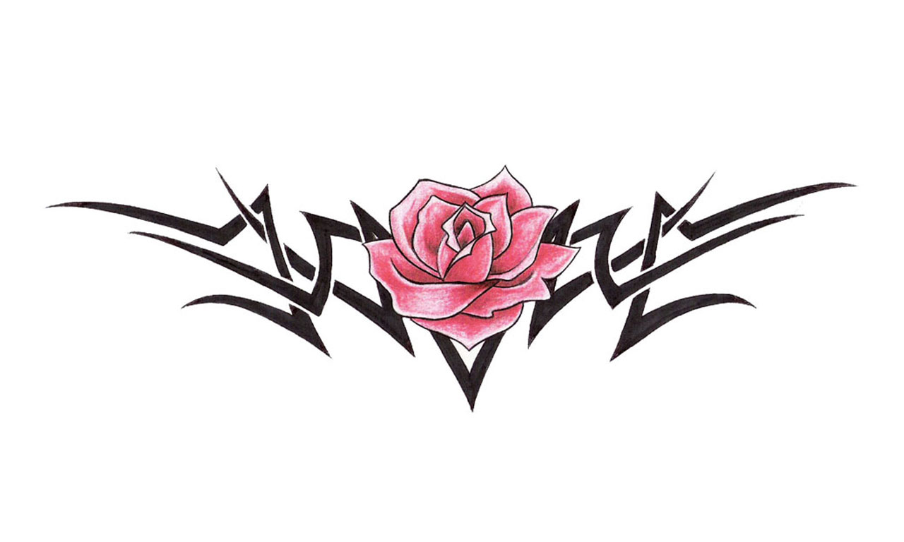 Tribal And Rose Tattoo Wallpaper Mode