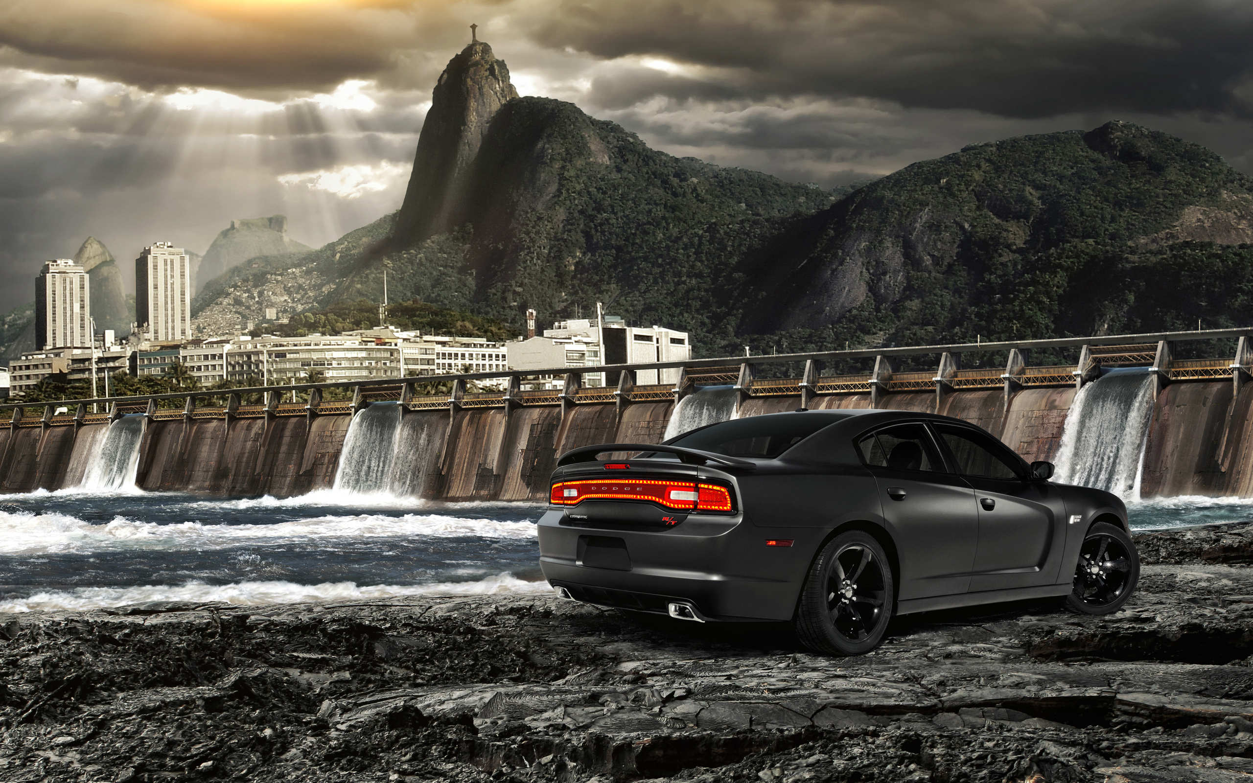Black Dodge Charger Wallpaper HD