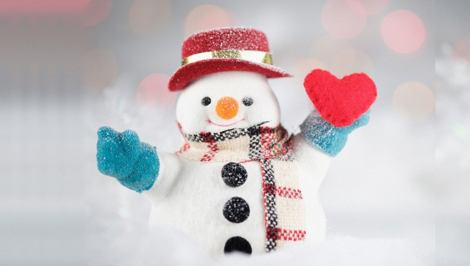 Wallpaper Snowman Cute Snowfall Christmas
