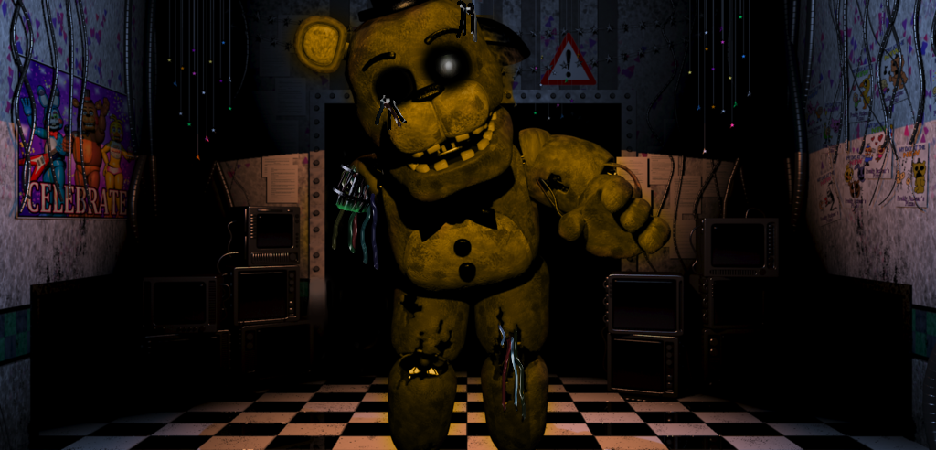 Five Nights At Freddy S Fredbears In The Office By Goldennexus On
