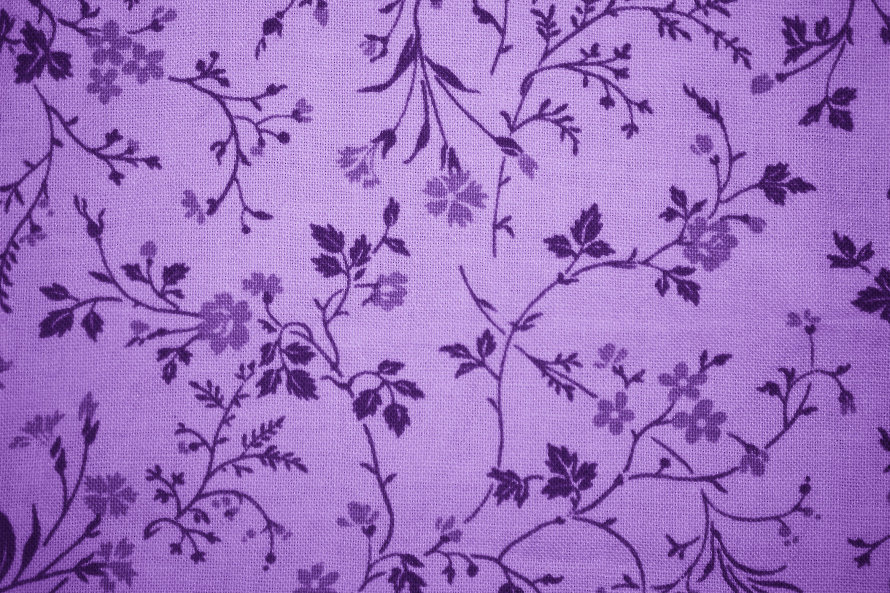 Purple Floral Print Fabric Texture Picture Free Photograph Photos