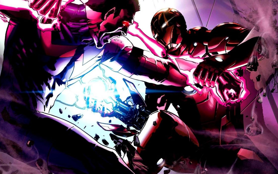 Iron Man Vs Wonderman Avengers Ics Battle Superhero Art