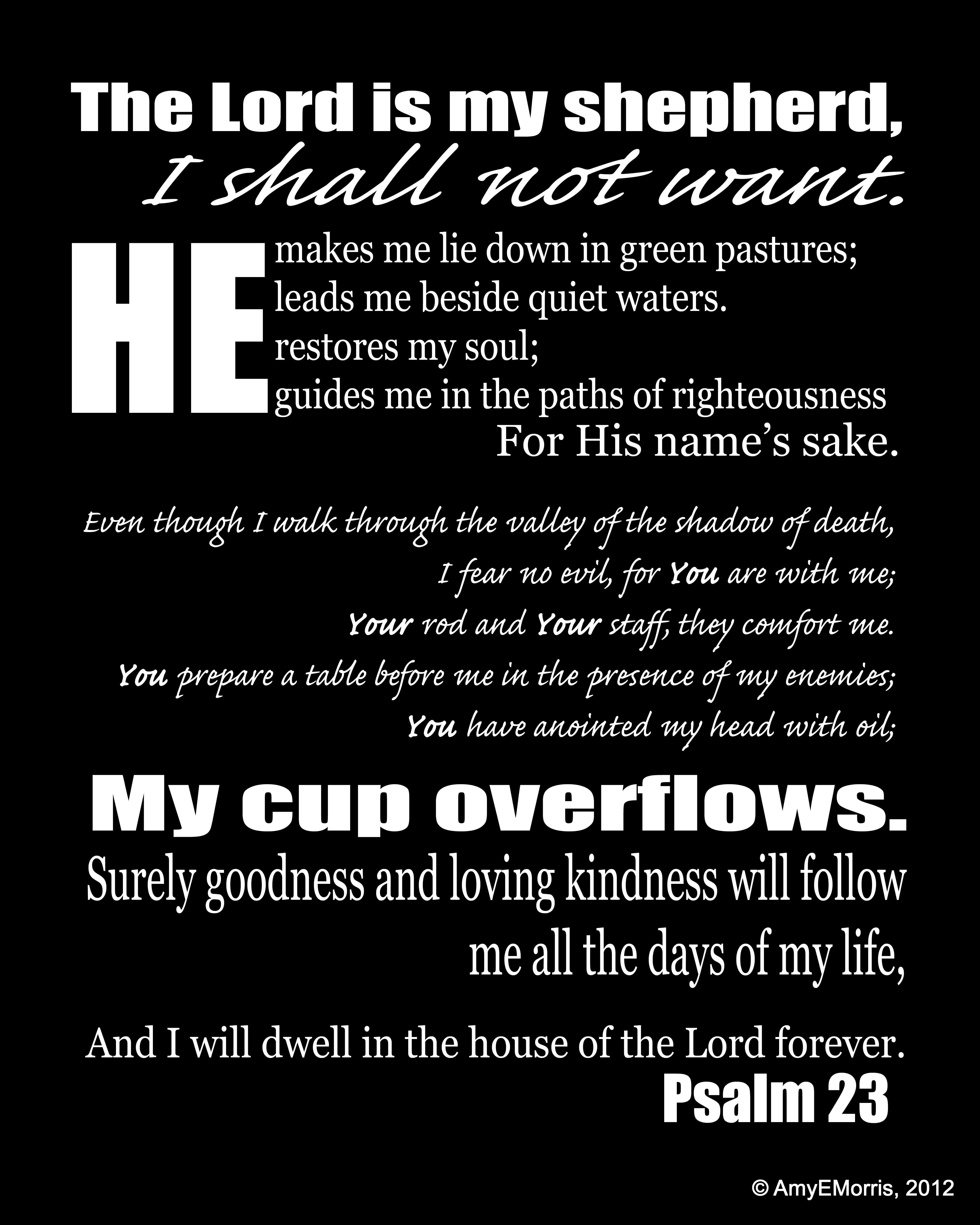 Bible Quotes Psalm 23 QuotesGram