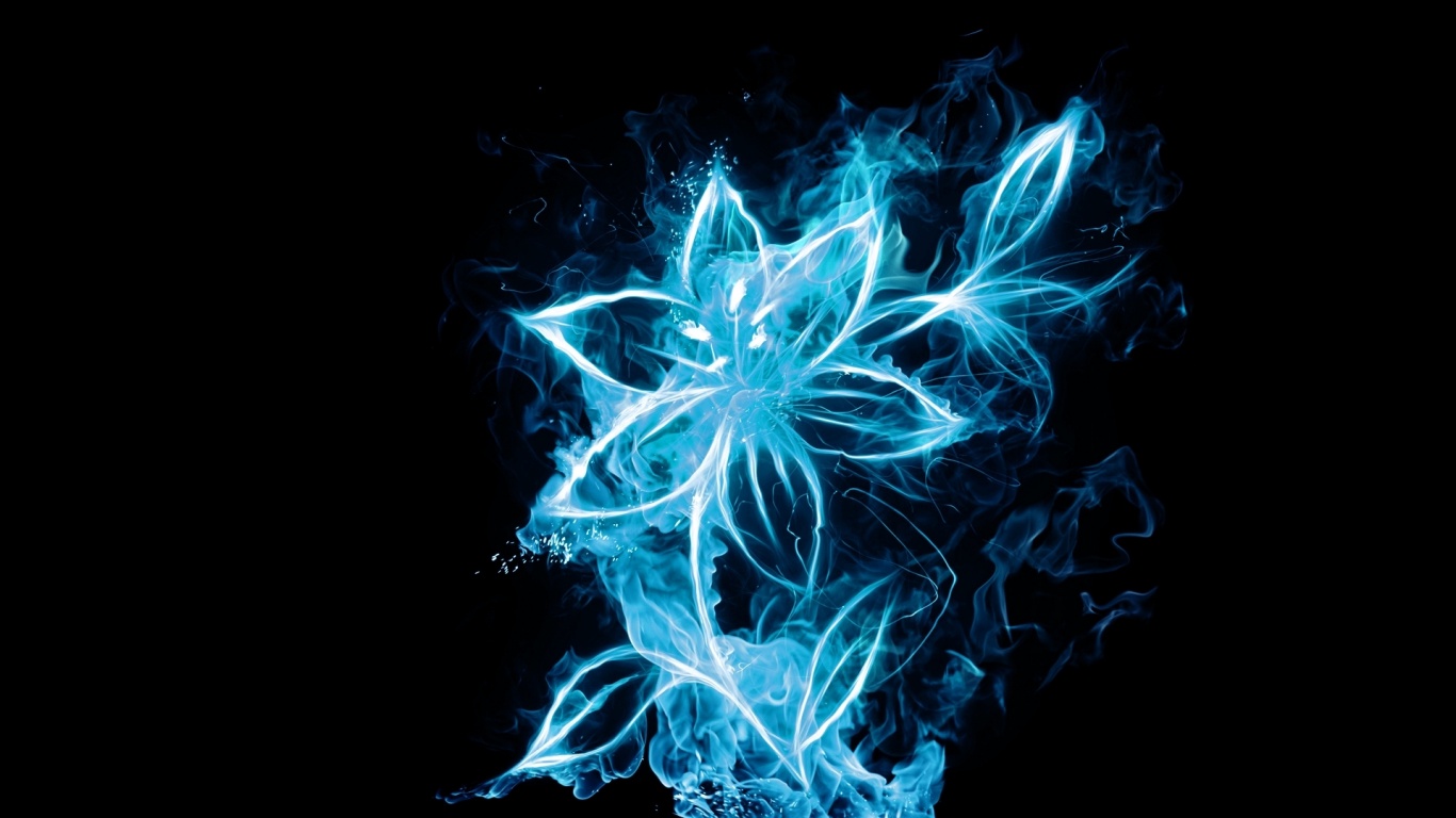 Abstract Light Blue Flower Desktop Pc And Mac Wallpaper