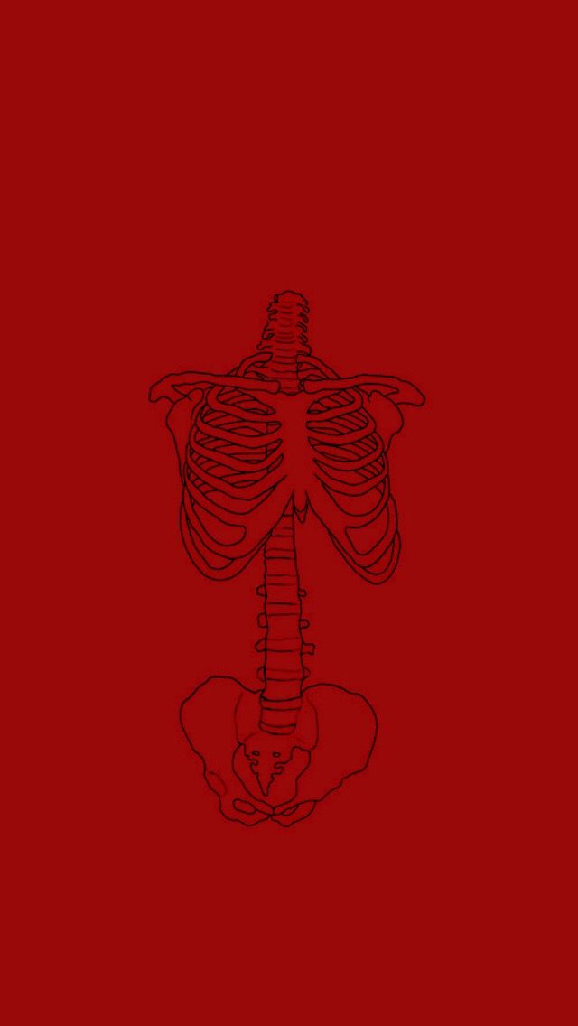 Skeleton Wallpaper Lockscreen Red Skeletons Aesthetic