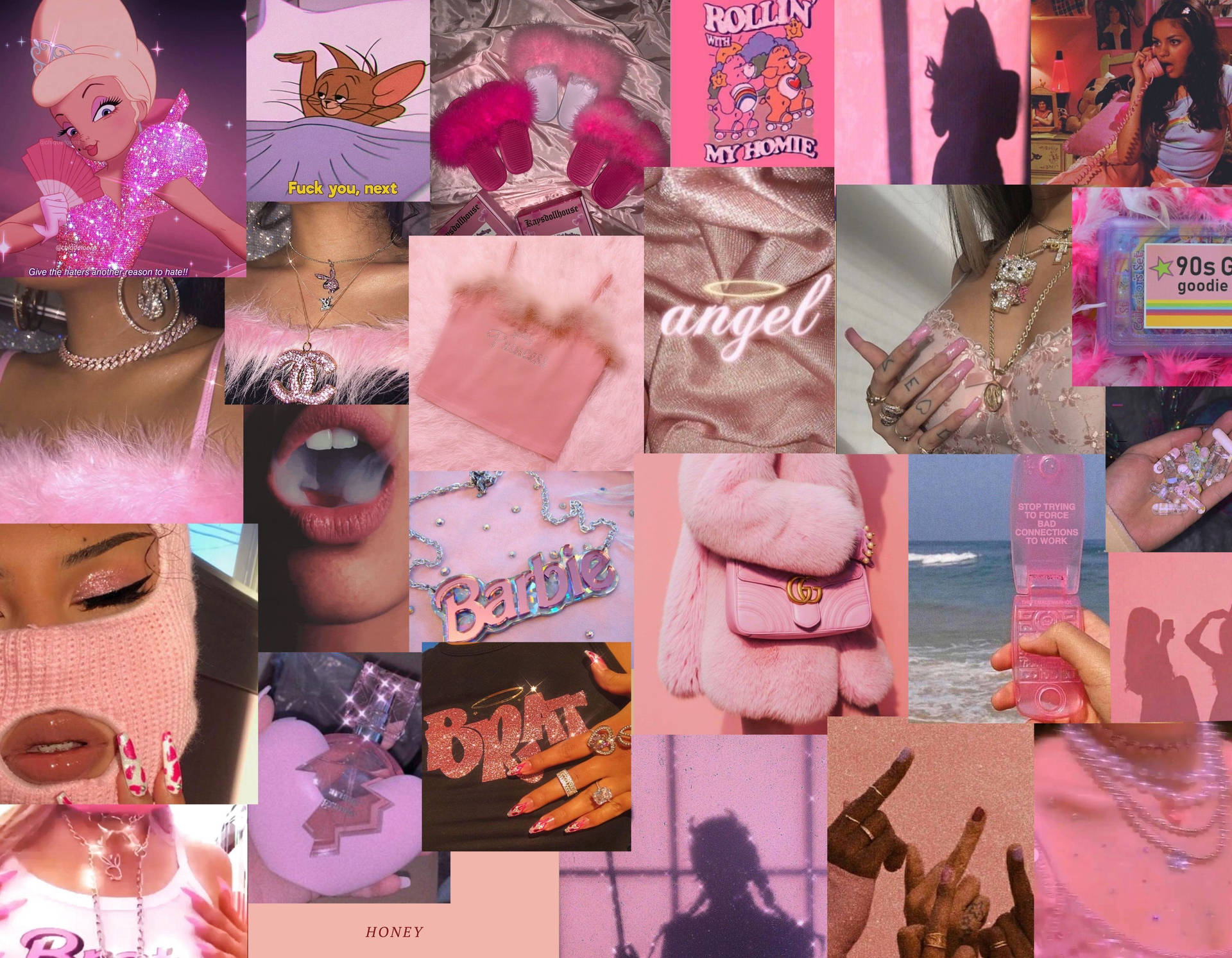 iPhone Baddie Pink Aesthetics Wallpaper