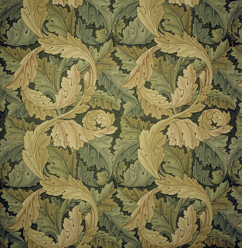 Detail of the Acanthus wallpaper pattern designed by William Morris