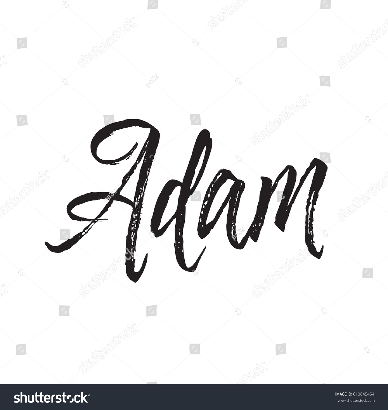 Adam Text Design Vector Calligraphy Typography Stock