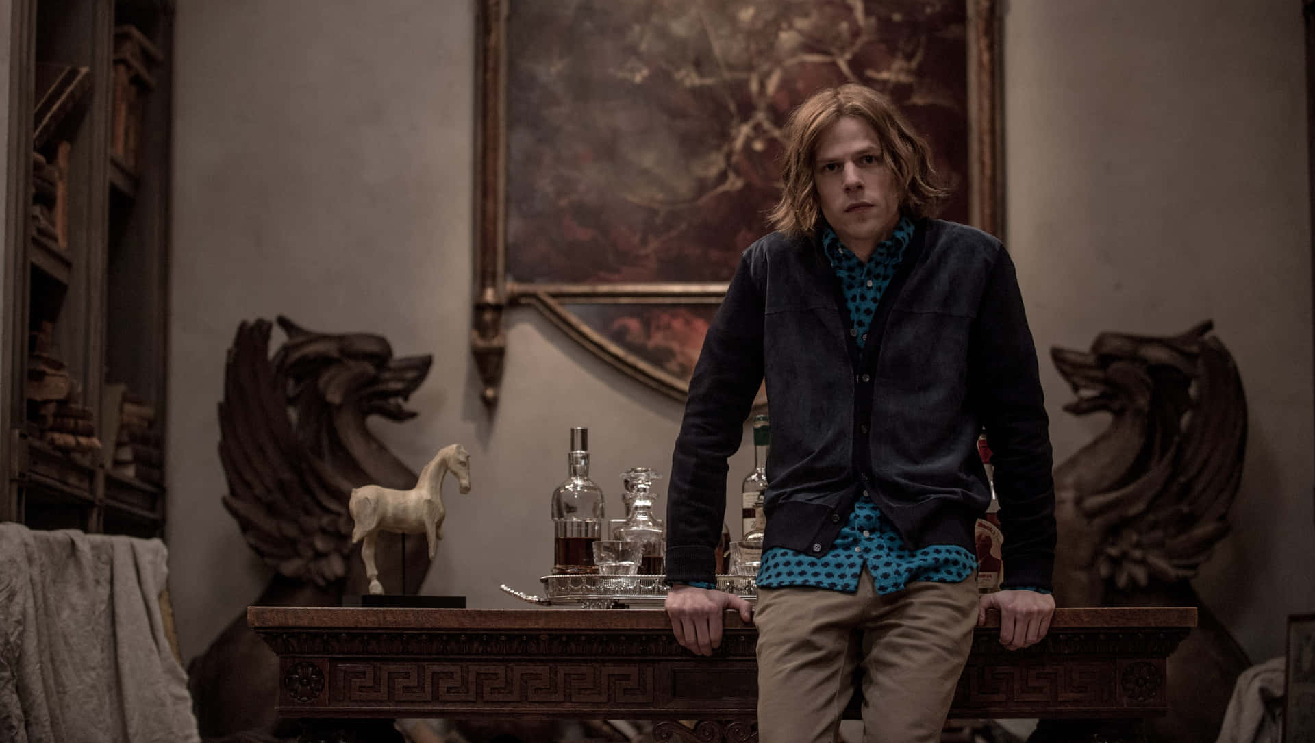 Jesse Eisenberg Displaying Involvement In A Scene Wallpaper