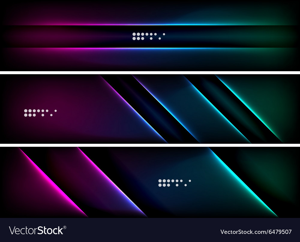 Set Banner Header Background With Place Vector Image