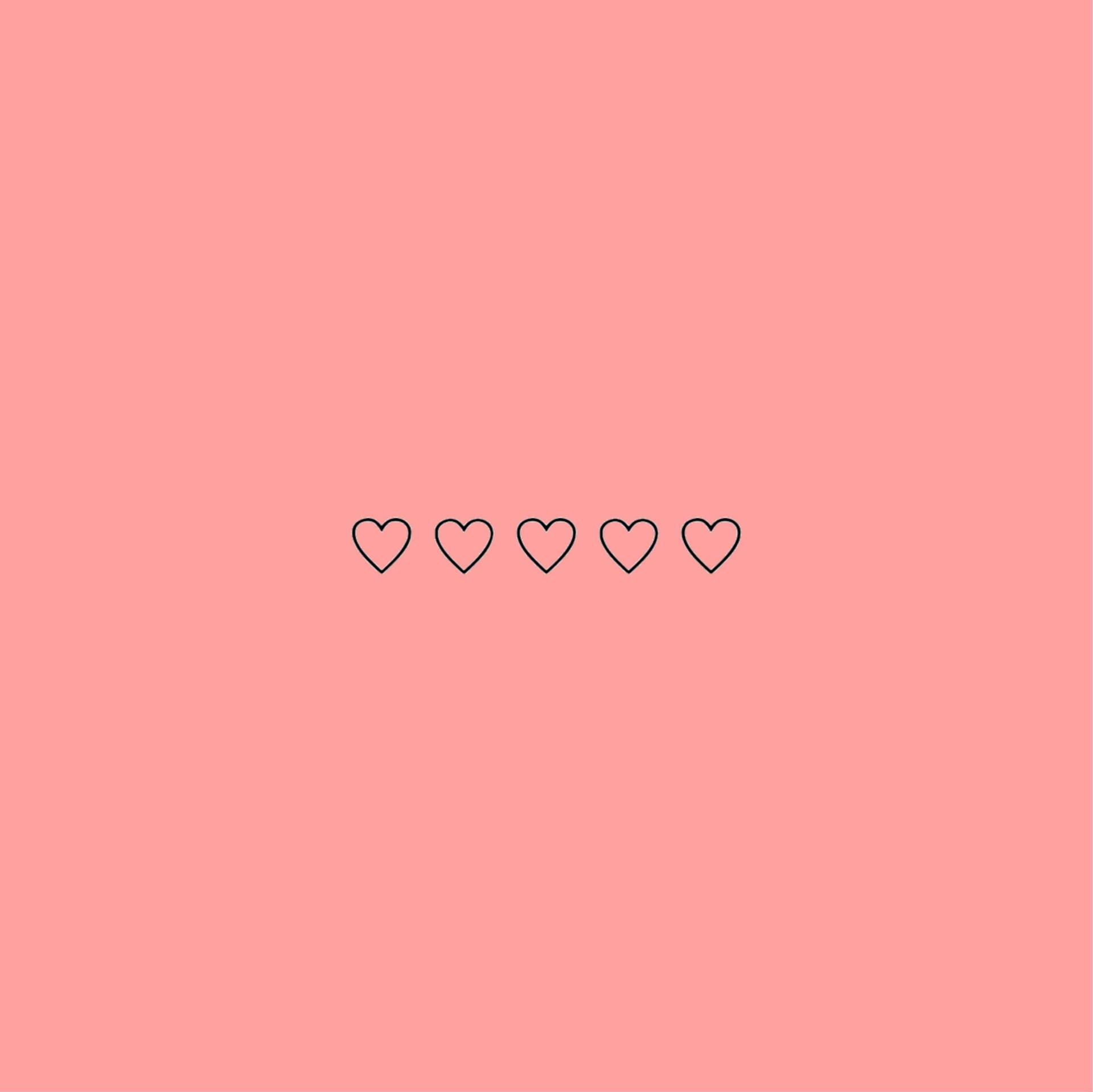 Download Minimalist Pastel Pink Heart Aesthetic Wallpaper