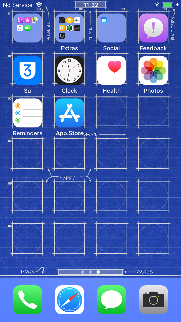 Blueprint Wallpaper for iPhone X