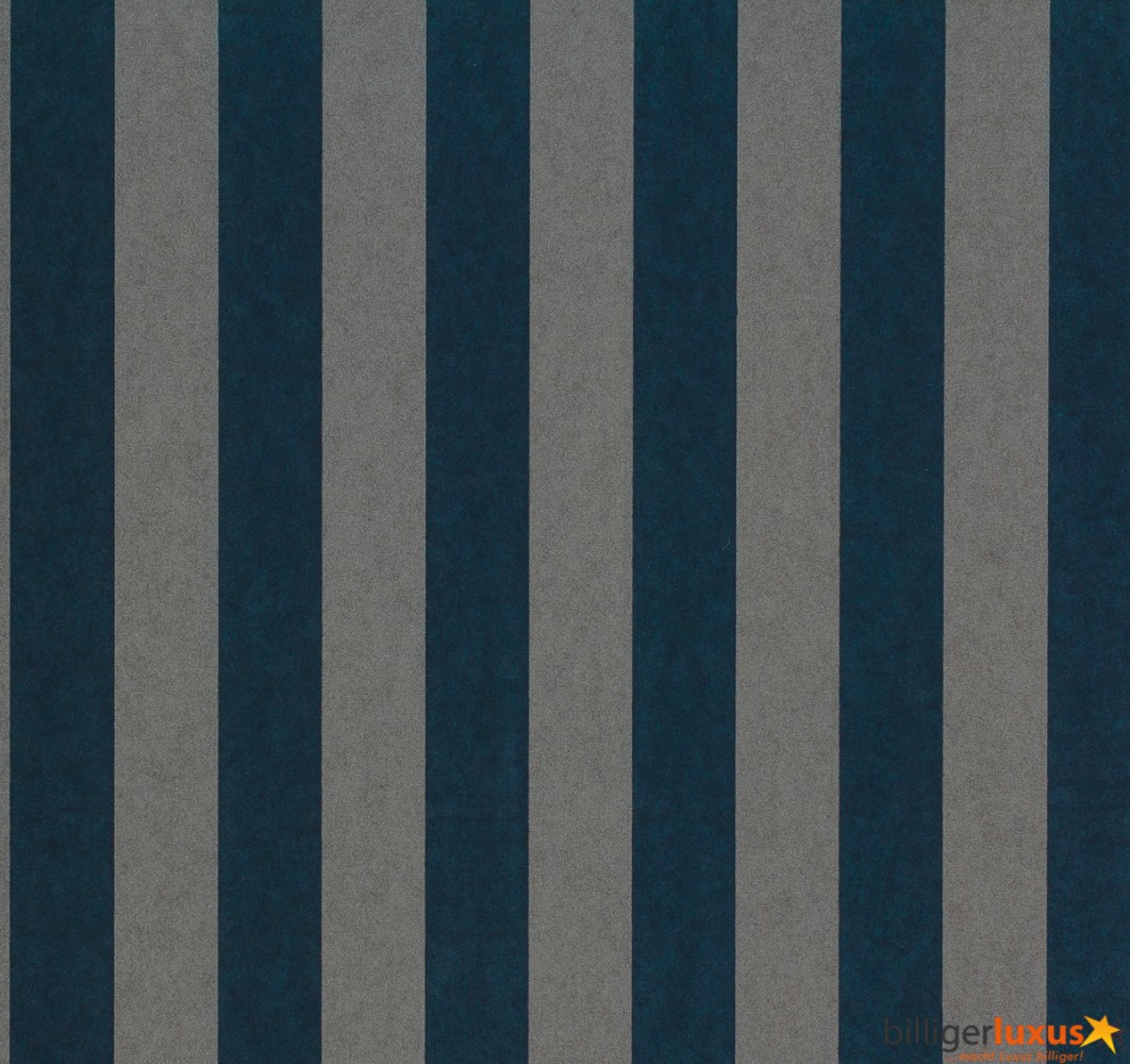 Textil Strictly Stripes Non Woven Wallpaper Blue Silver