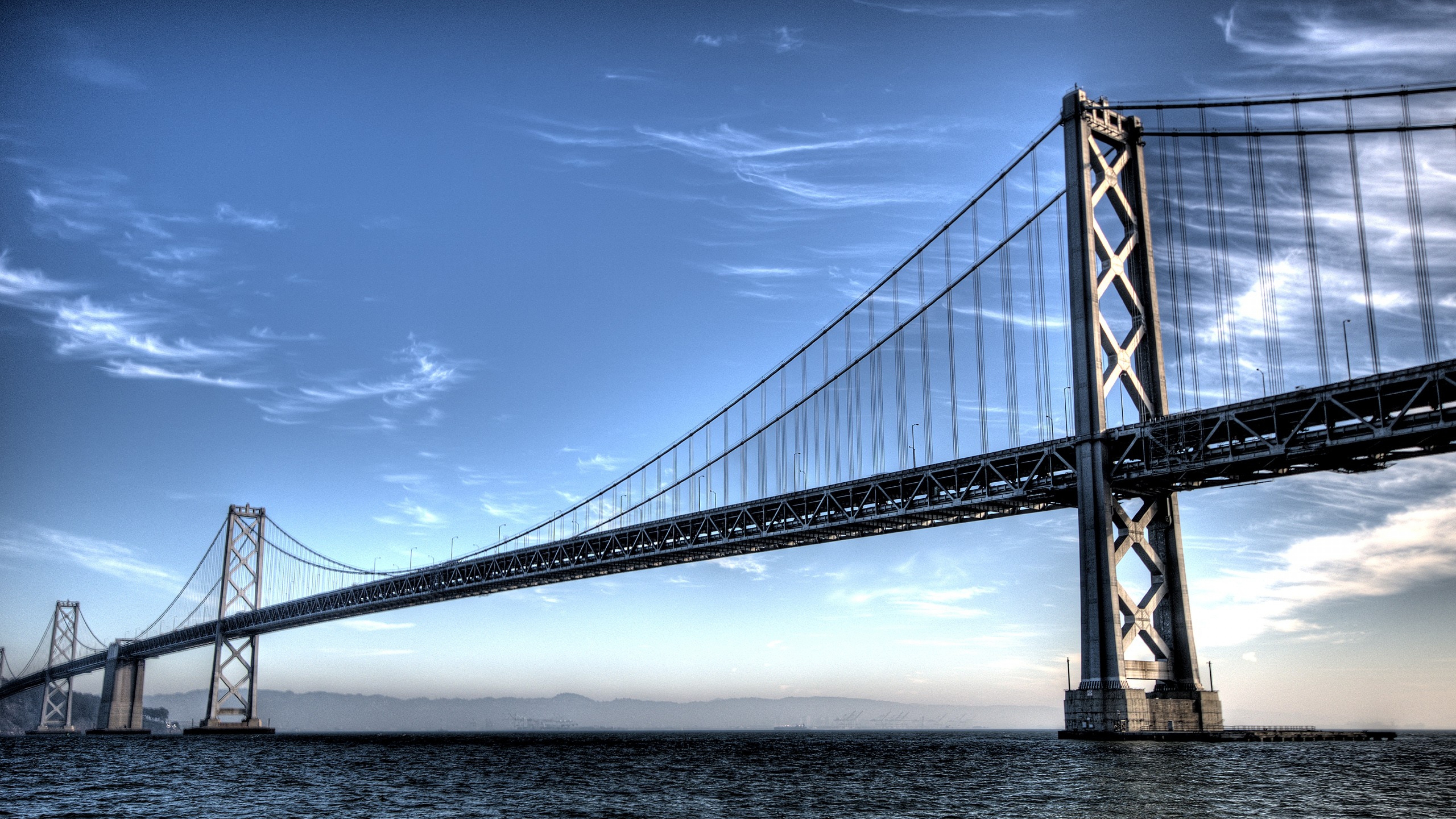 Wallpaper San Francisco Sky Nature Wave Bridge 4k