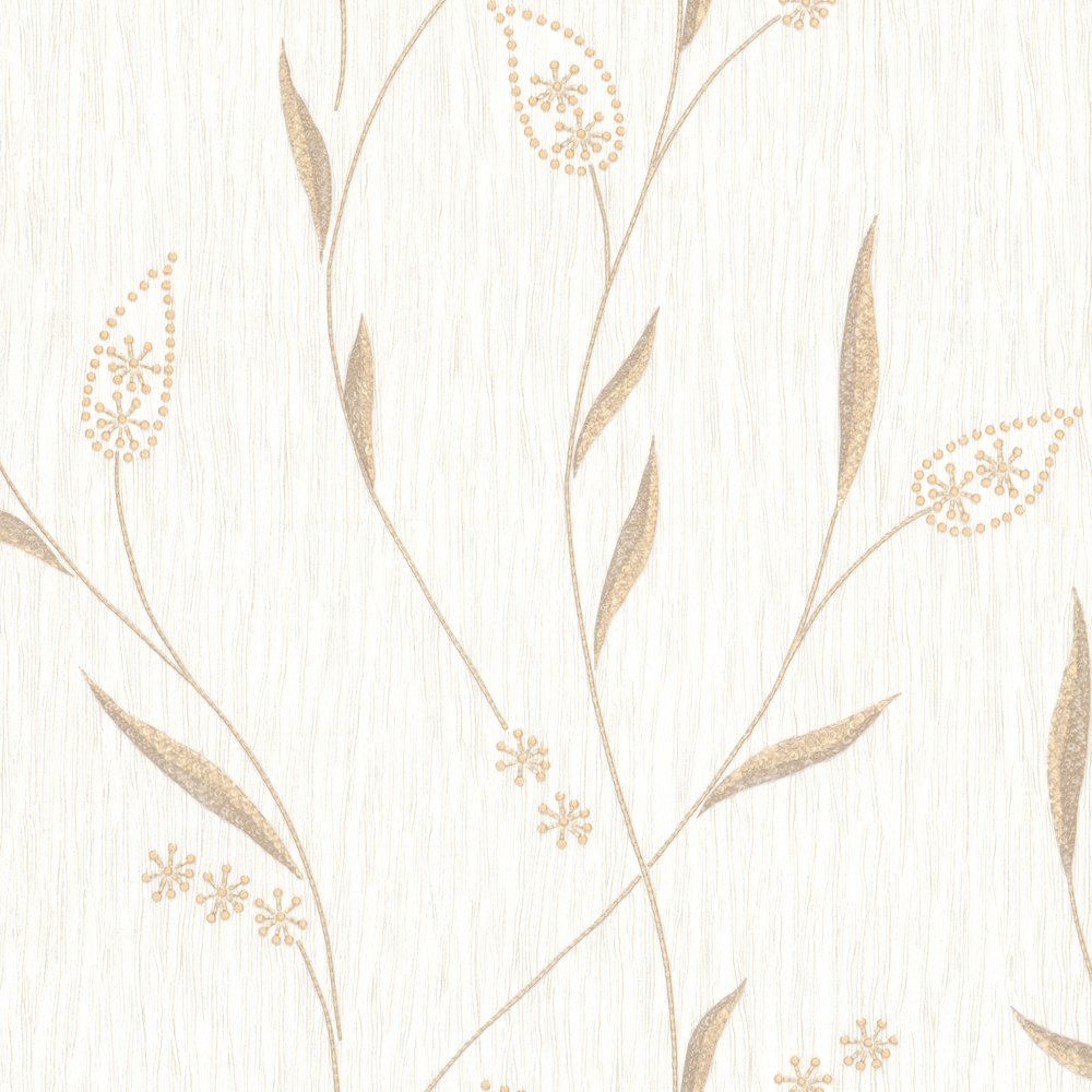 Decor Tiffany Lustre Italian Vinyl Wallpaper White Gold gb102